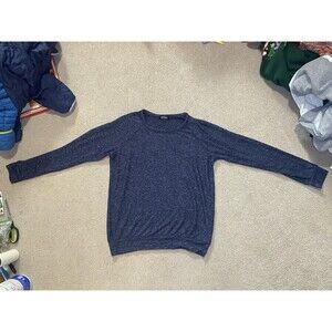 Buffalo David Bitton Women's Blue Space Dye Pullover Sweatshirt Size M